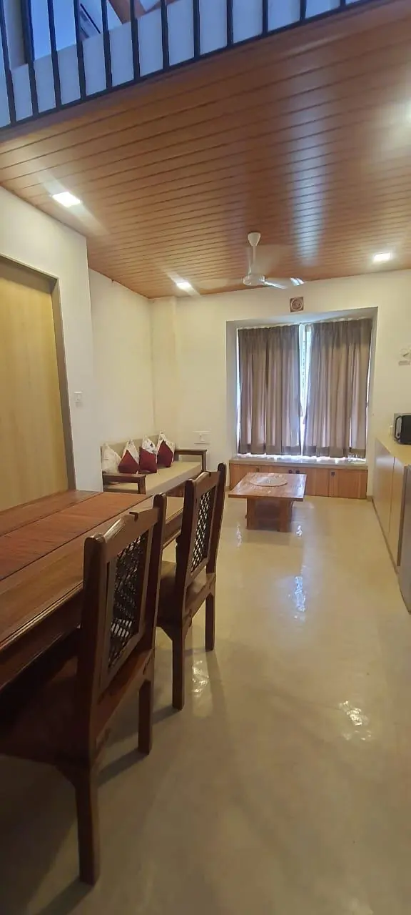 Inside the Little Red Cottage, looking through the hall